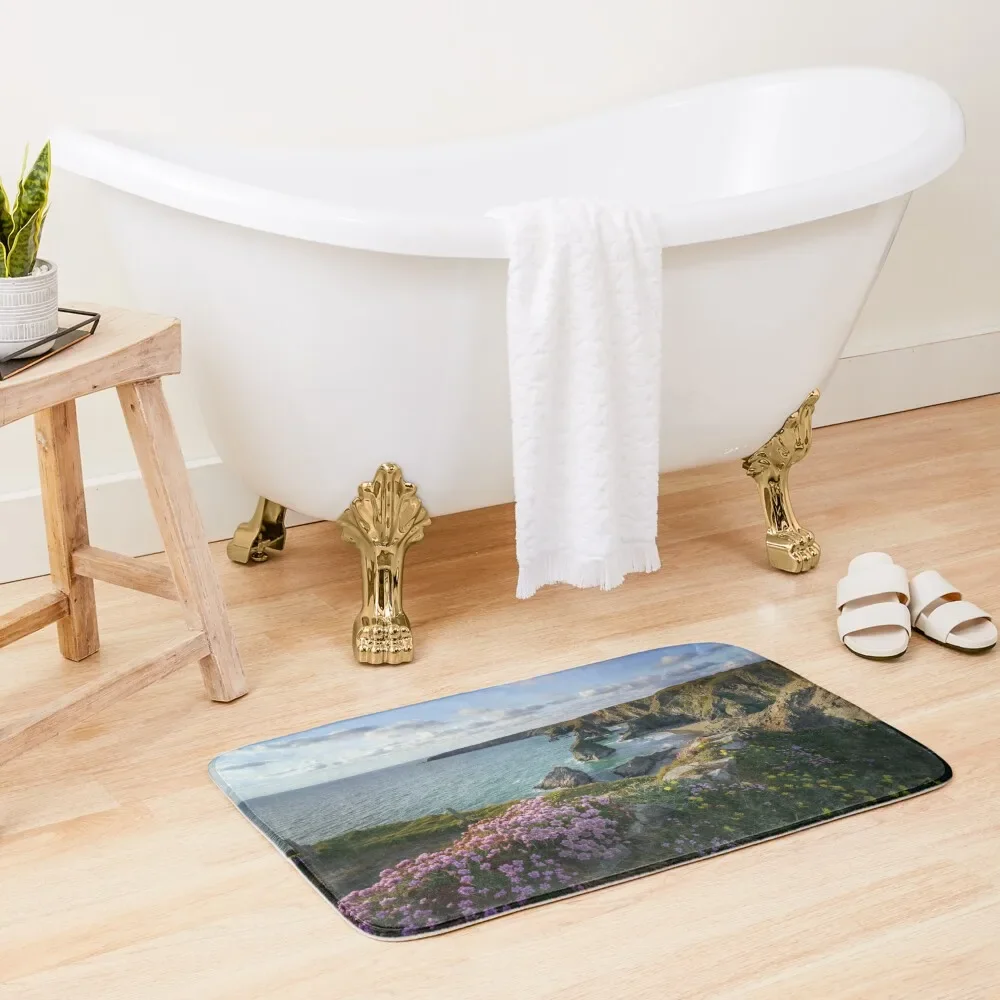 Bedruthan Steps Bath Mat Bathroom Rugs And Set Bath Rugs For Bathroom Slip-Resistant Mat