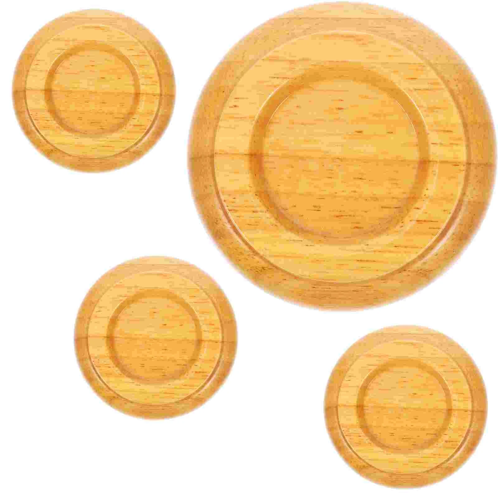 4 Pcs Caster Wheels Piano Mat Anti-skid Leg Pads Solid Wood Cups for Floor Protection