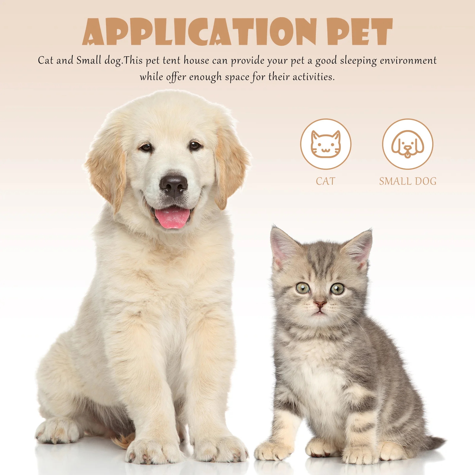 

Oxford Cloth Pet Teepee Waterproof Dog Tent Bed Removable Design for Easy Cleaning Safe Hiding Space for Kittens and Puppies