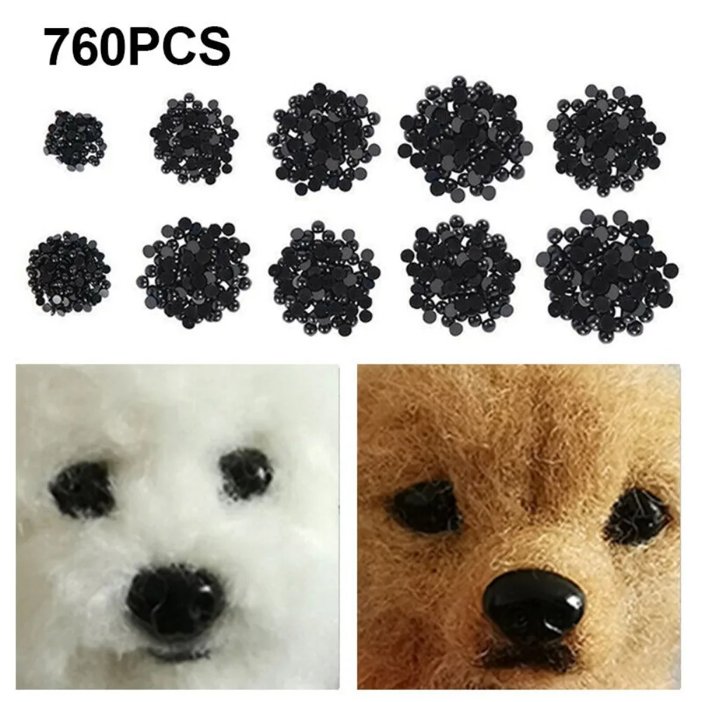 

760 Pcs Plastic Making Craft Screw Soft DIY Safety Eyes Black Safety Eyes Eyes Noses
