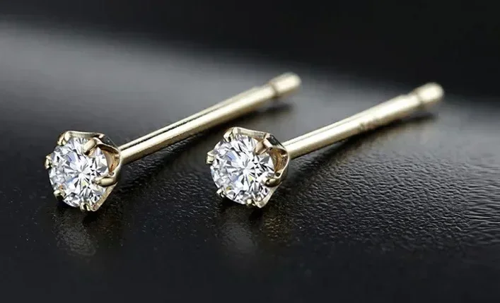Eldorado Gold  Glod 100% diamond earrings 18k  earrings  women earrings