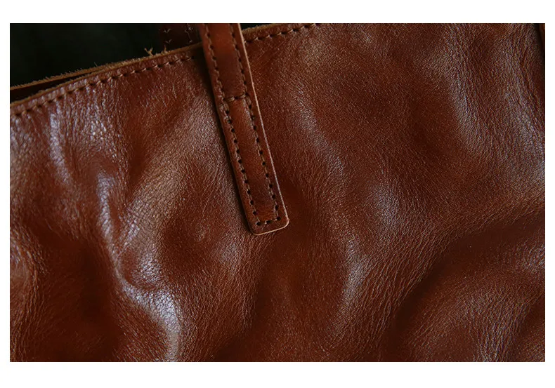 PNDME lässige, handgefertigte Vintage-Handtasche aus Rindsleder, erste Schicht, Damenhandtasche, schlicht, modisch, luxuriös, aus echtem Leder, Damen-Umhängetasche. – Detail 6