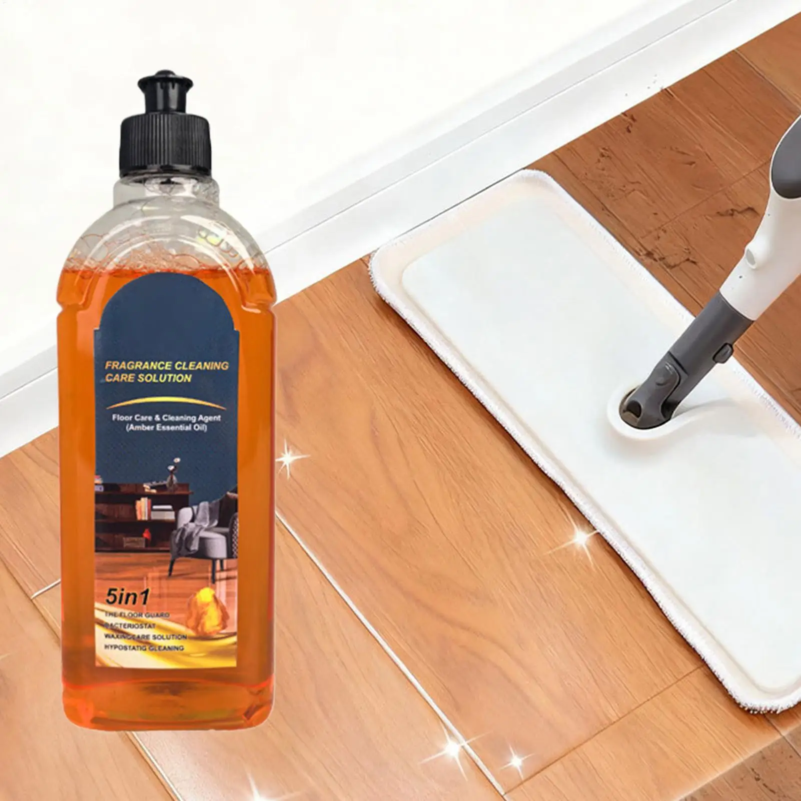 Professional Floor Shine Restorer Quick Dry Liquid Cleaner & Wood Polish For Apartment Office Living Room Tile Wood