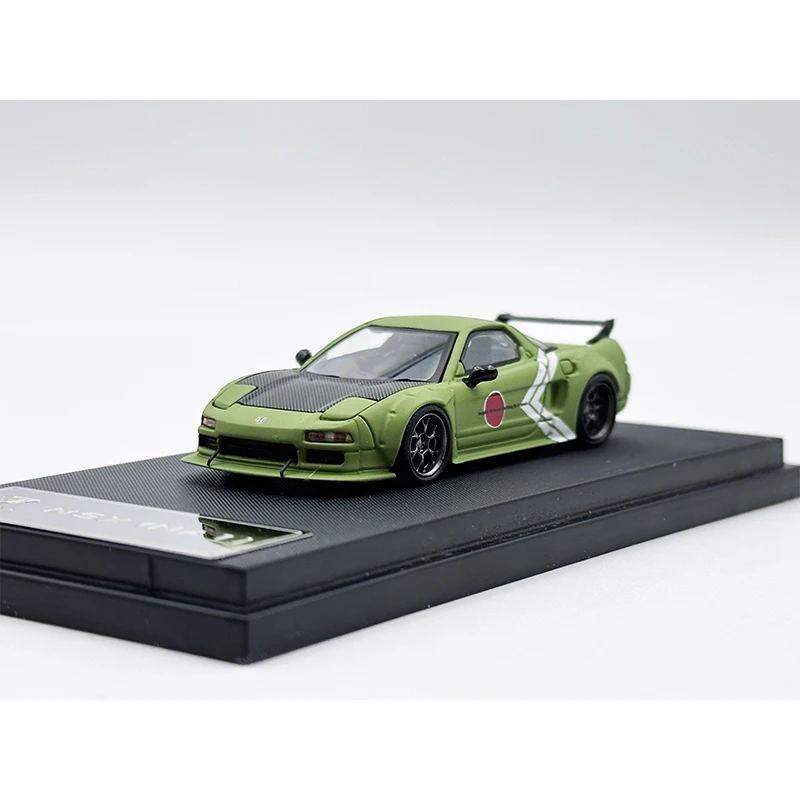 Star In Stock 1:64 LBWK NSX NA1 Carbon Hood Transparent Green Zero Diecast Diorama Car Model Toys