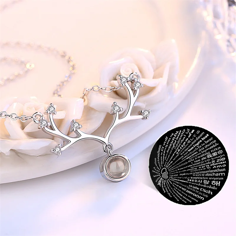 The 925 sterling silver women's necklace along the way has a noble unique design to show your love for Valentine's Day gift