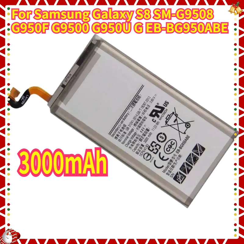 

New High-quality Battery for Samsung Galaxy S8 SM-G9508 G950F G9500 G950U G EB-BG950ABE Battery 3000mAh 11.55WH