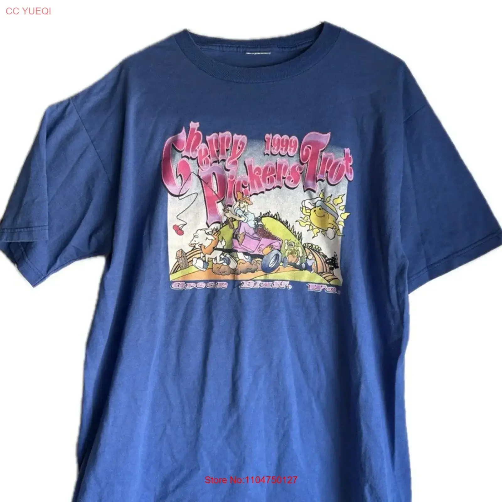 Vintage Cherry Pickers Trot T Shirt Mens Size XL Purple 90s Green Bluff USA Blue vintage Washed streetwear Comfortable Unisex