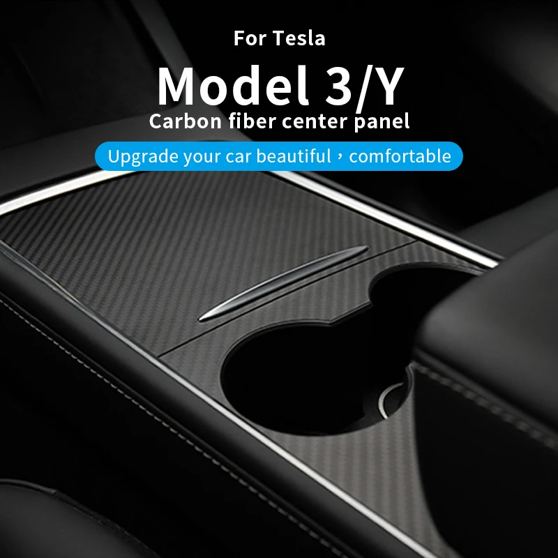 

Подходит для Tesla 2021-2023 Model 3 Y, панель центрального управления из углеродного волокна. Защитная панель с устойчивым к царапинам интерьер.