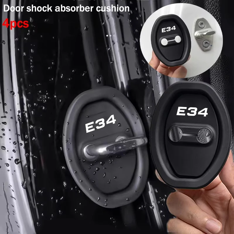 

Комплект из 4 защитных накладок на замки дверей автомобиля E34, стильный дизайн, снижает шум при закрывании дверей, красиво смотрится на автомобиле.