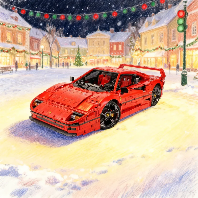 

3766pcs MOC 1 8 Ferrariesd F40 Technical Model Building Blocks Creative Display Gift Collectible Decor Kids Premium Adult Desk