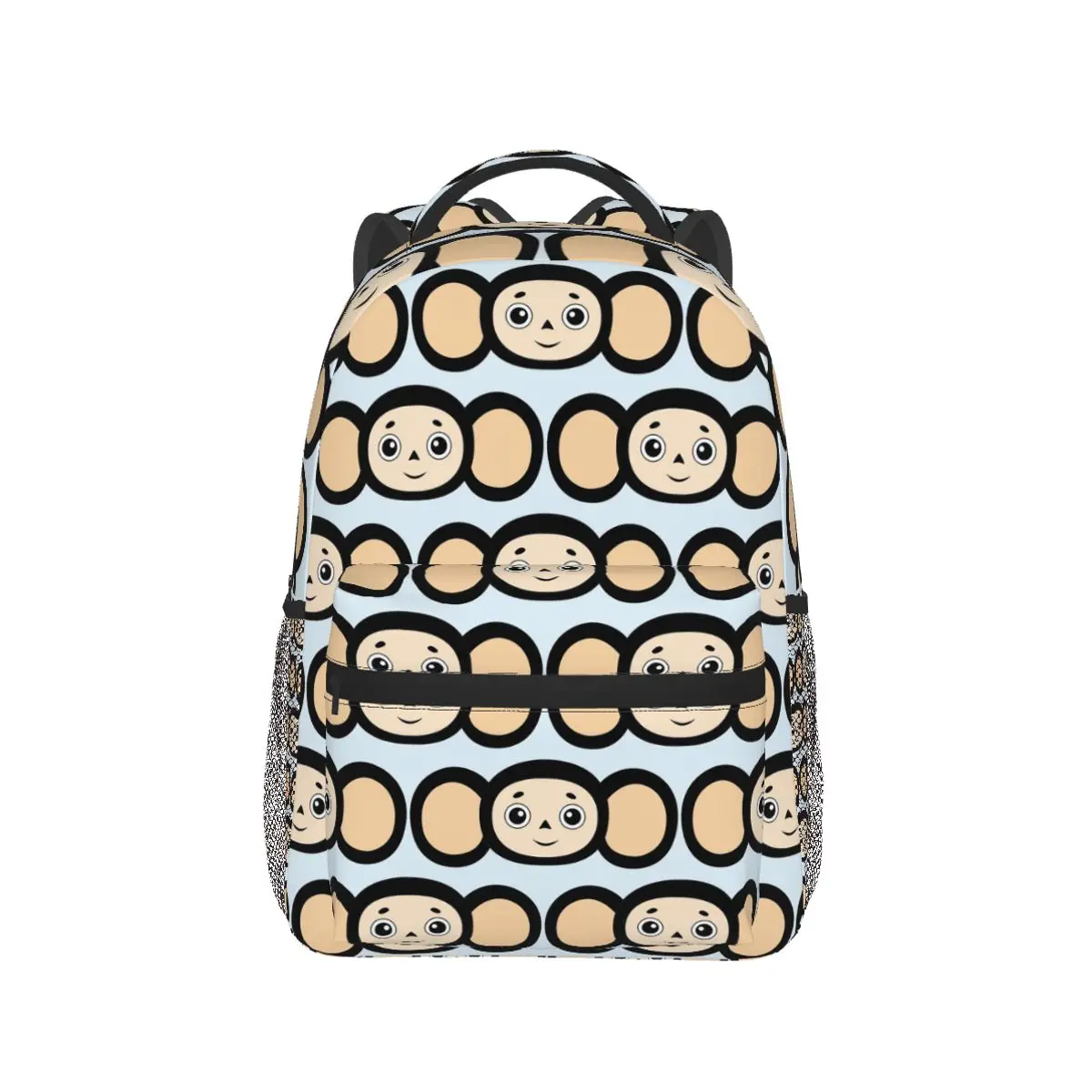 

Cute Black Cheburashka Design Backpack Hot Sale Daypack Large Capacity Kids BookBag School Bag Shoulder Bags for Men Women