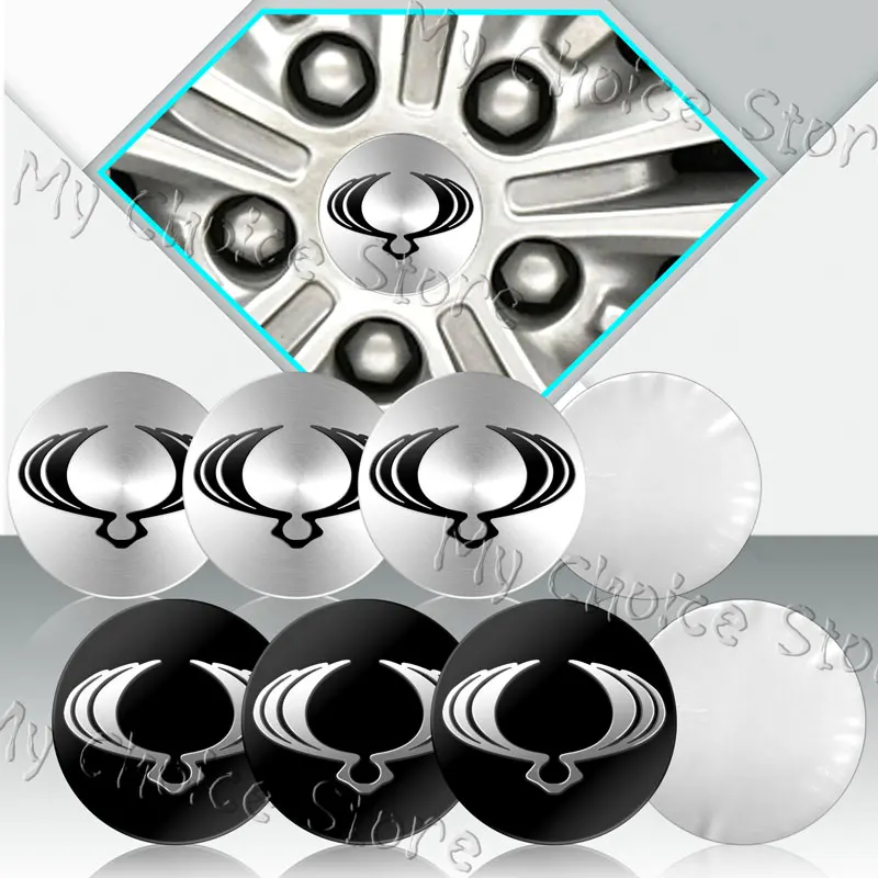 4Pcs 56mm Aluminum Car Styling Wheel Center Hub Caps Sticker For Ssangyong Korando Rexton 2 Tivolan Kyron Actyon Accessories