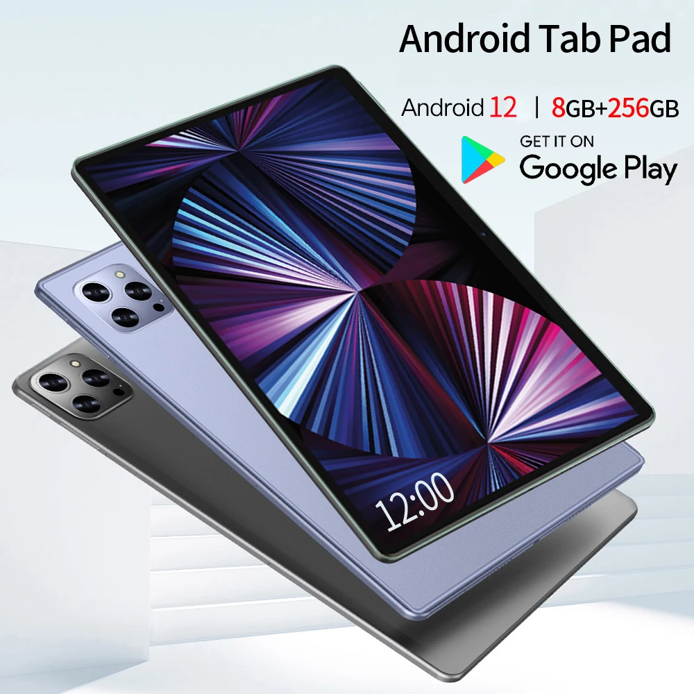 P50 Plus Tablet Octa Core 10.1 inci, Tablet PC jaringan 4G/5G LTE ganda RAM 8GB ROM 256GB (emas besar)