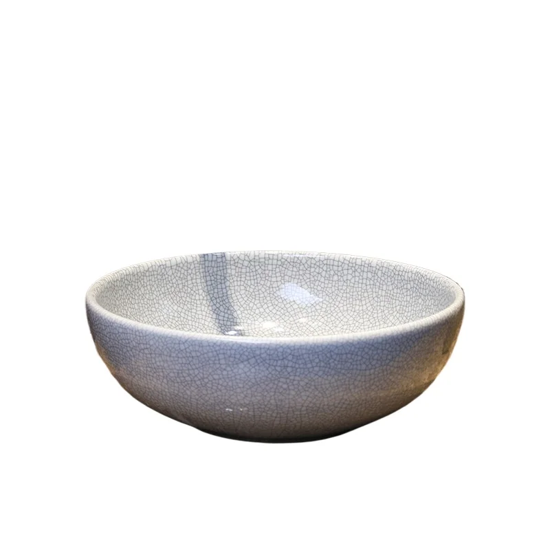 

Simple retro art table ceramic washbasin round antique table washbasin
