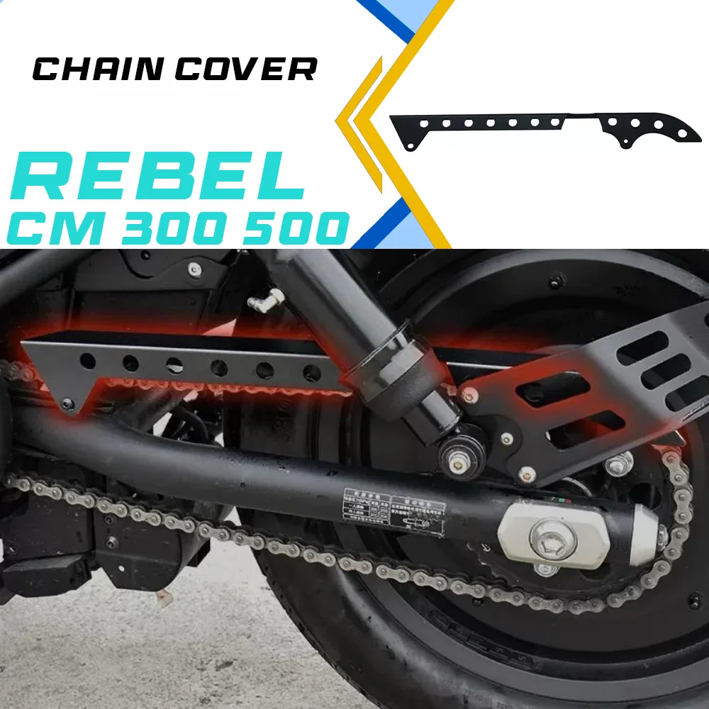 

Защитный кожух цепи из нержавеющей стали CM300/500, масляный барьер, защита цепи для Rebel 300 и Rebel 500 CM300 CM500
