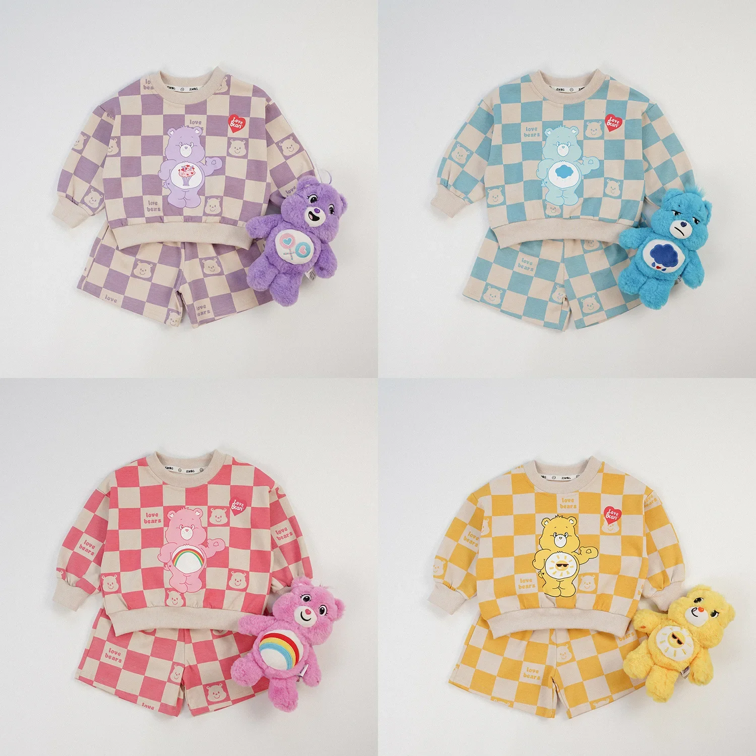 Cotton Cute Bear Baby's Sets Autumn Toddler New Born Baby Girl Clothes Baby Boy Clothes Set