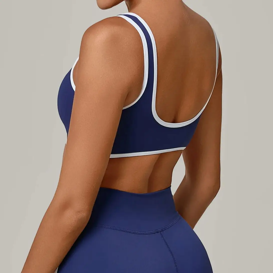 

Color Blocking Sports Underwear Women Top Push Up Fitness Yoga Bra Gym Sport Tops Workout Bra For Women Breathable Running Vest