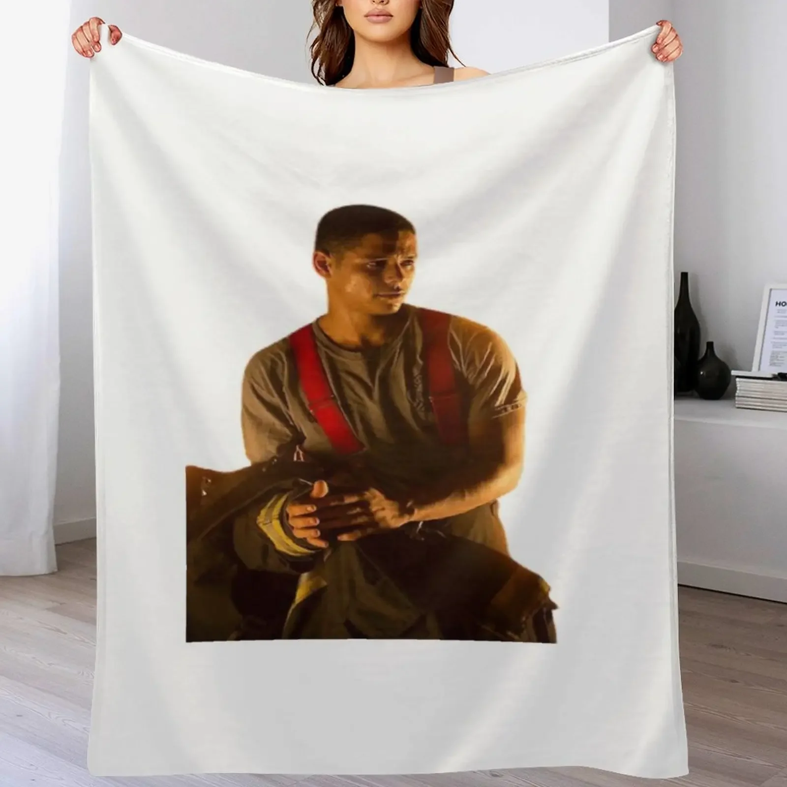 

Peter Mills - Charlie Barnett - Chicago Fire Throw Blanket Soft Plush Plaid blankets ands Flannels Multi-Purpose Blankets