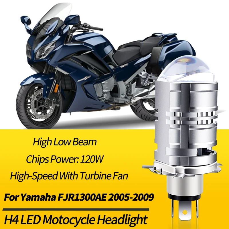 1PC LED Headlight Bulb H4 9003 HB2 Canbus For Yamaha FJR1300AE 2005 2006 2007-2009 High Low Beam Motocycle Retrofit Accessory