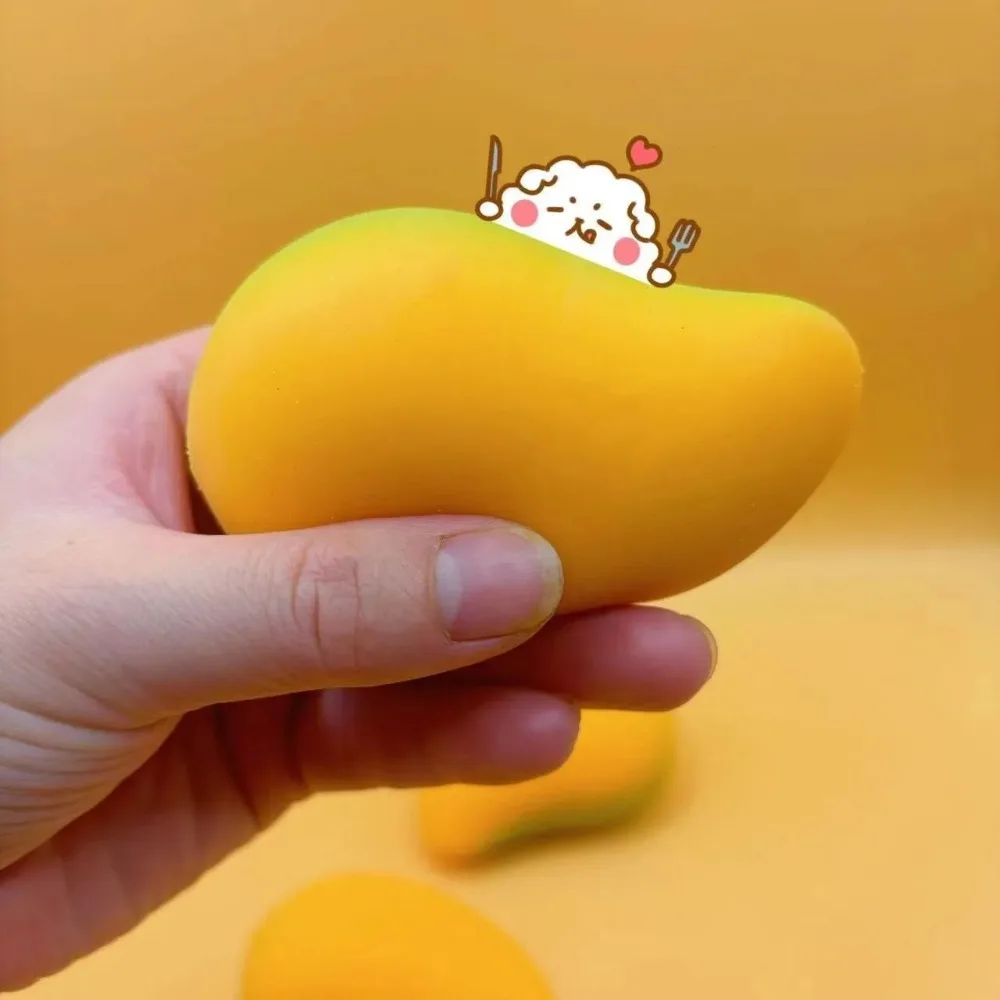 1PC Mango Squishy Ball Stress Relief Toy - Super Slow Rebound Decompression Fidget Butter for Anxiety Relief