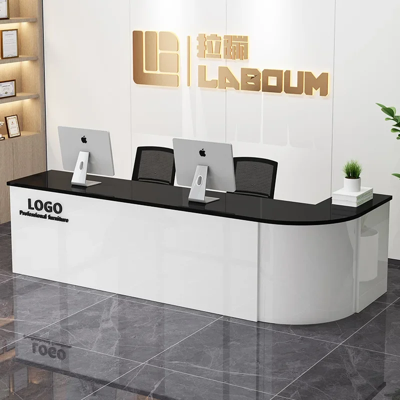 

Luxury Beauty Reception Desk Beauty Salon Business Elegant Reception Desks Modern Round Escritorio De Recepcion Office Furniture