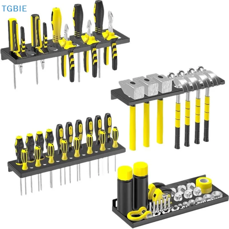 [TL] [TL] حامل جداري لمنظم الأدوات المعدنية لتخزين مفكات البراغي والكماشة والمطارق والشدات في ورشة العمل