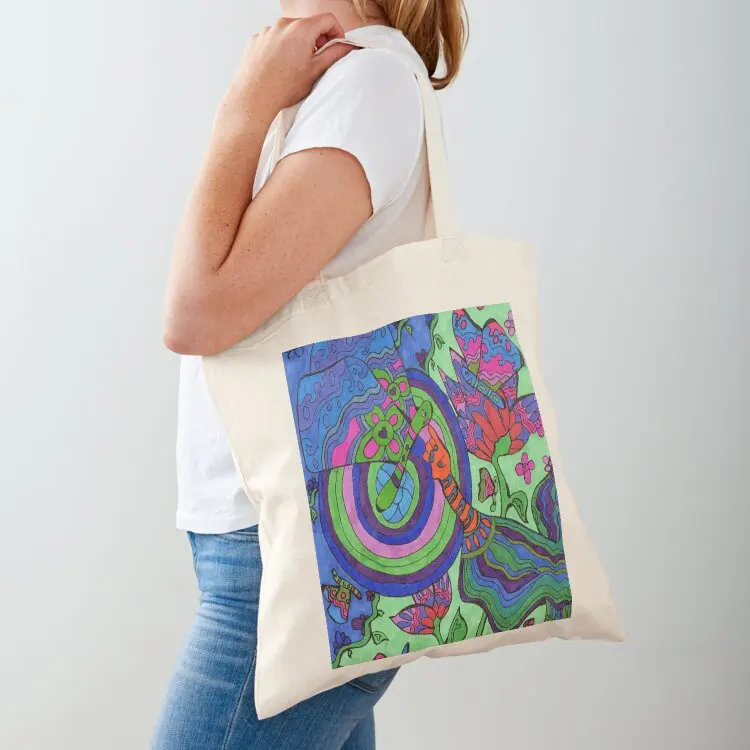

Trippy butterfly Tote Bag reusable shopping bags Fabric bag Eco bag great
