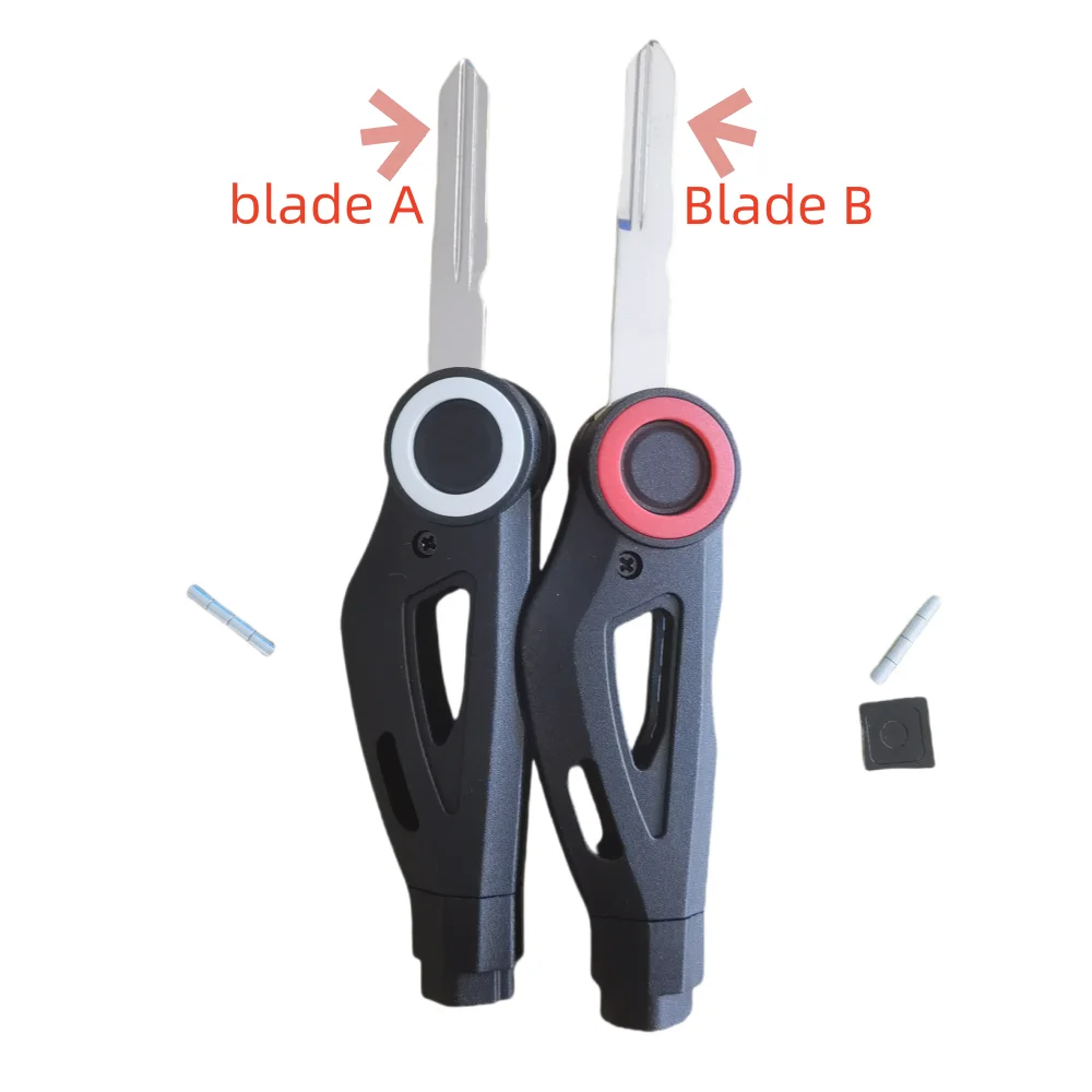 

Motorcycle Keys Blank Key Foldable Key Blade Uncut Flip Keys Universal for Benelli for Honda for Kawasaki with Magnetic bead