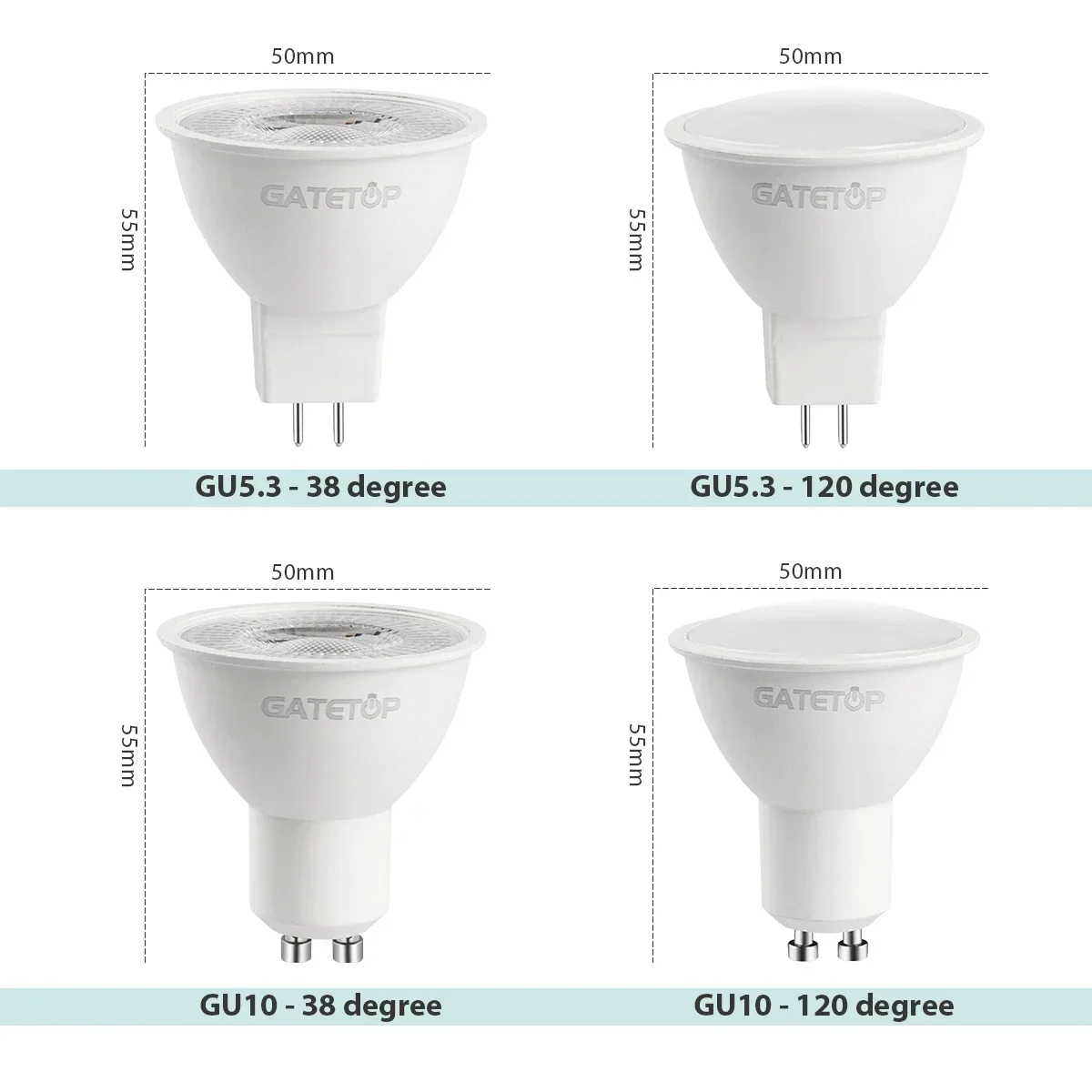 2pcs Hight Lumen Led Bulb Lamps E27 B22 E14 GU10 GU5.3 Spot 220V 110V Light Bulb Warm White Cold White Lampada for Home Leds