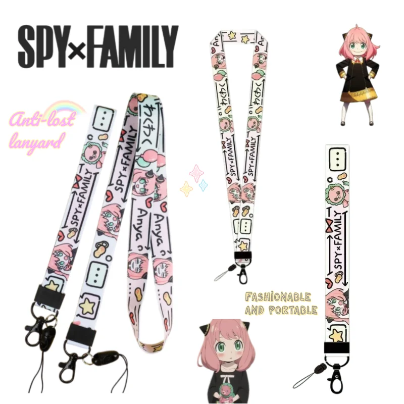 Anya Forger phone lanyard cartoon cute style Creative and good-looking personalized portable Durable anti-lost holder lanyard