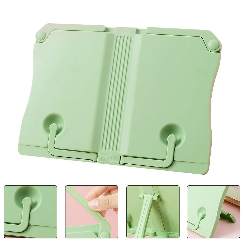 

1pc Reading Rack Light Green Adjustable Desktop Book Holder For Students Kids Music Sheet Stand Reading Shelve Foldable