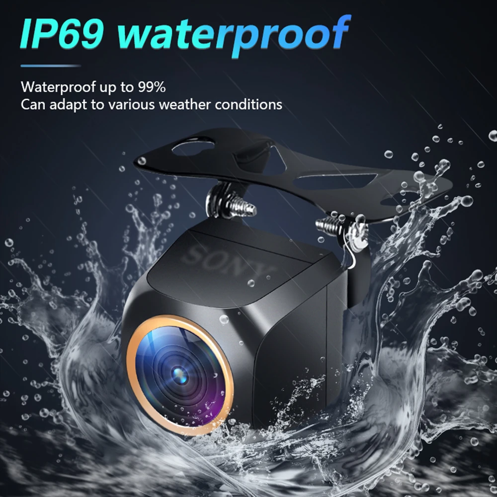 For AHD 1920x1080P Car Rear View Camera 200° Fisheye Golden Lens Full HD Night Vision Vehicle back Car Reversing Front Camera