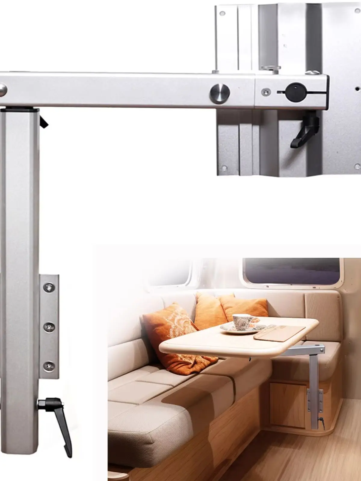Verbesserte klappbare RV-Tischbeine, 360° °   Drehbar und abnehmbar, hochwertiges Aluminium, geeignet für Wohnmobile und Camper, schneller Versand