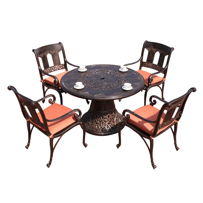 

Outdoor leisure, cast aluminum table and chair combination, outdoor, villa garden