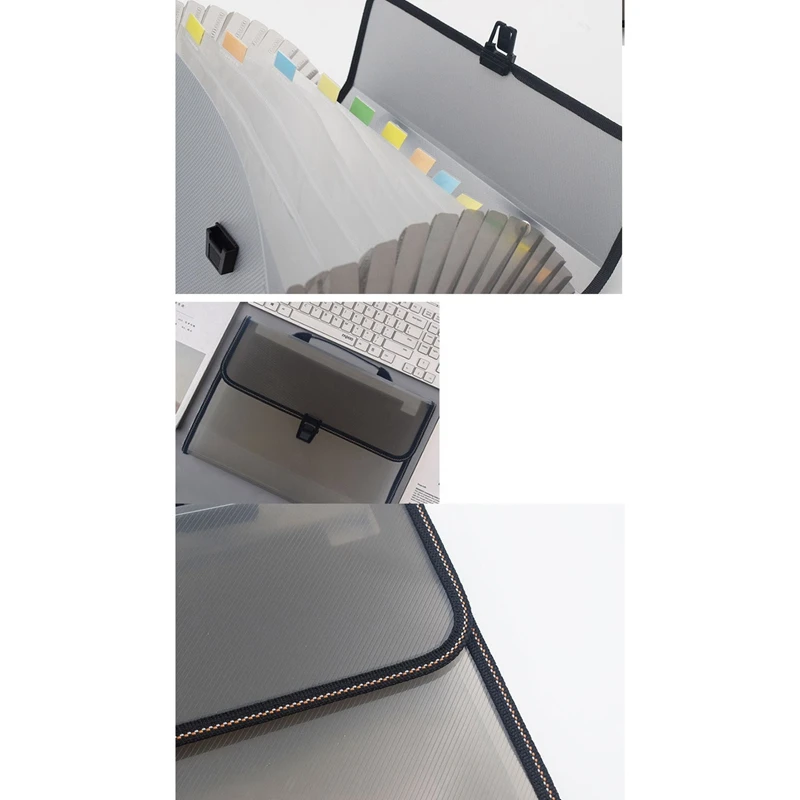 Portable Expanding File Folder 13 Pocket A4 Accordion File Document Organizer Test Paper Folder For Paper And Document