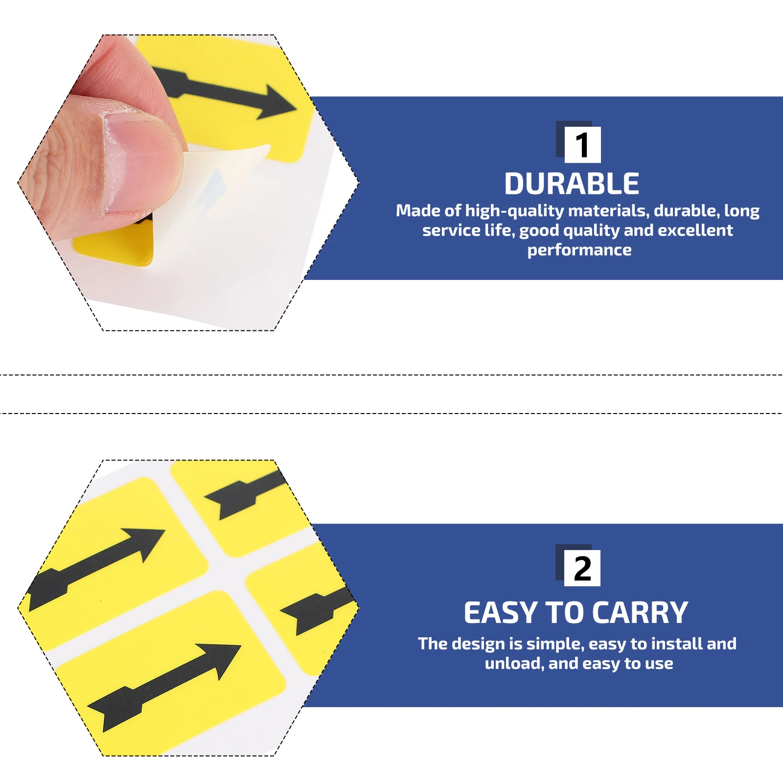 Arrow Indicator Sticker Strong Adhesion Direction Prompt Decal for Office School Traffic Safety Sign