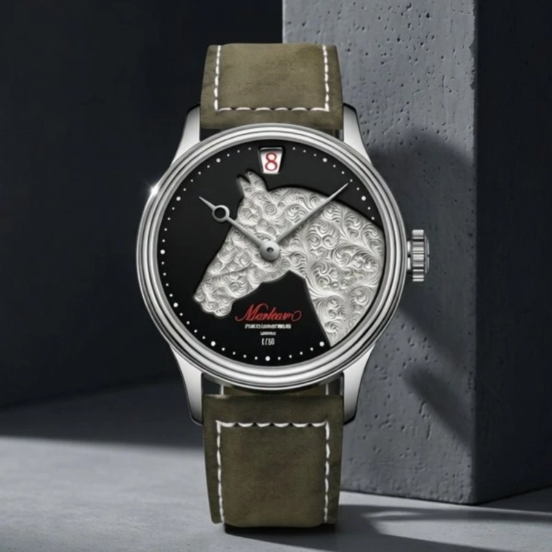 

[Limited To 50 Pieces] [Hand Engraving] Automatic Mechanical Watch for Men's Sapphire Waterproof When Engraving and Jumping