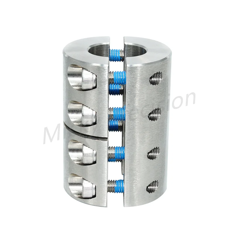 Couplings Motors Stainless steel Split Type Two-pieces High Torque Coupling Clamping Straight Cylinder Diameter 6-50mm