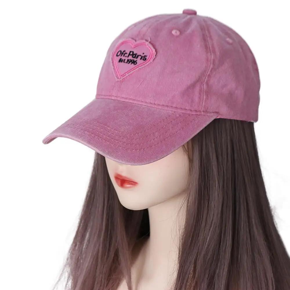 

Hip Hop Fashion Retro Pink Love Heart For Men Outdoor Korean Style For Women Snapback Hat Visors Cap Heart Baseball Cap Sun Cap