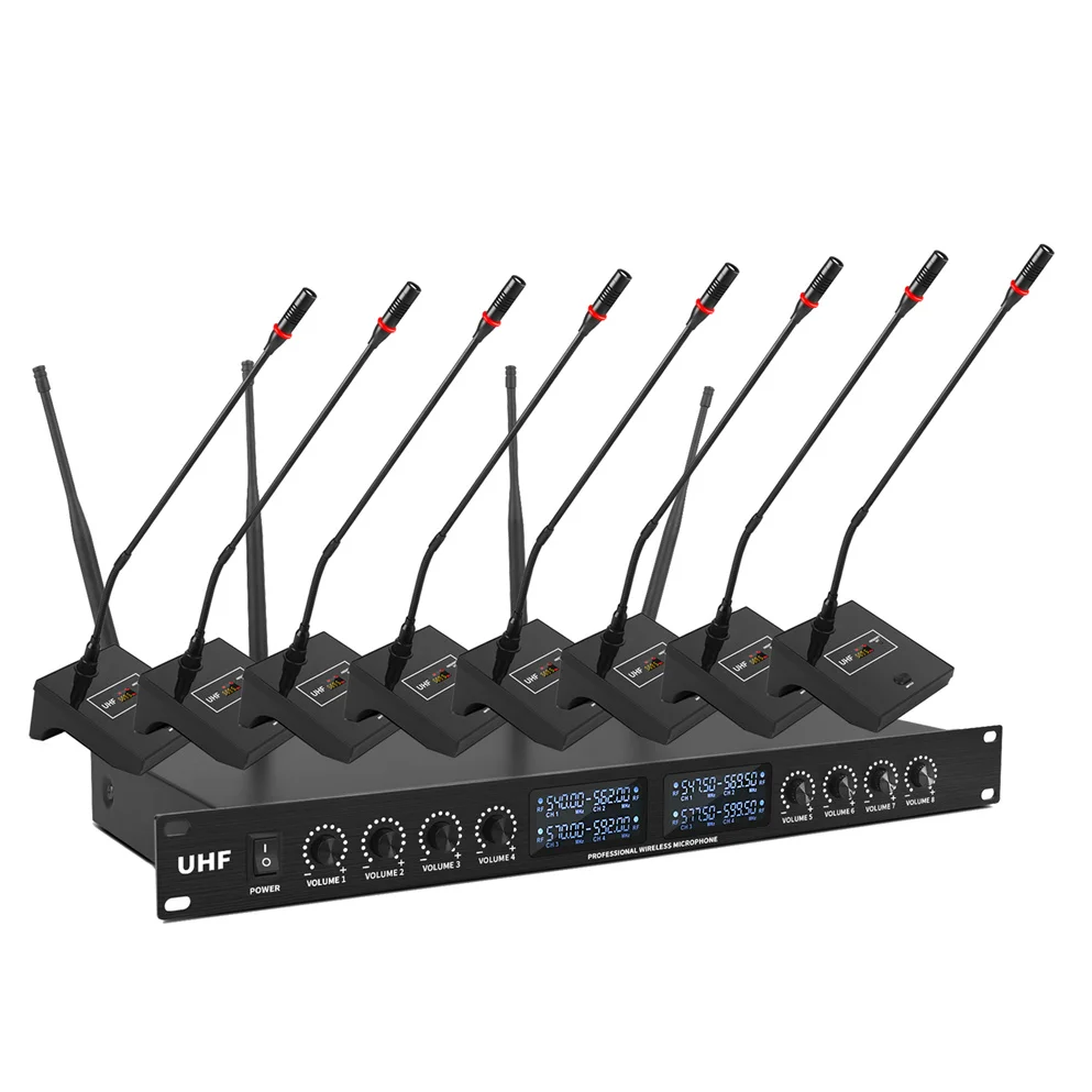 TLF Xtuga المهنية 8 قنوات ميكروفون لاسلكي سطح المكتب مؤتمر معقوفة المكثف القلب القطبية OEM المدعومة Plas #2