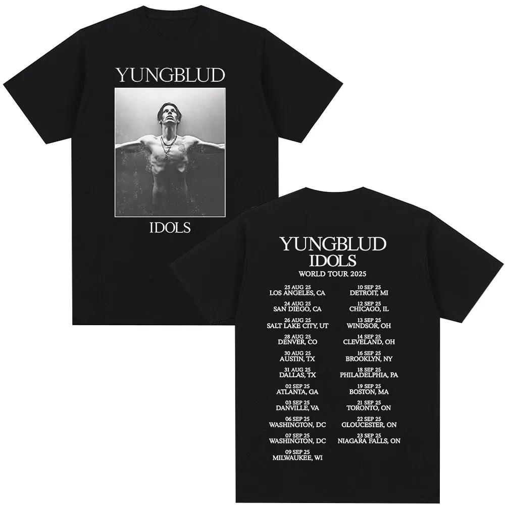 Yungblud IDOLS Album Tour T Shirts Fan Gifts Men's Women Clothing Hip Hop Short Sleeve T-shirts Oversized Summer Cotton T-shirt