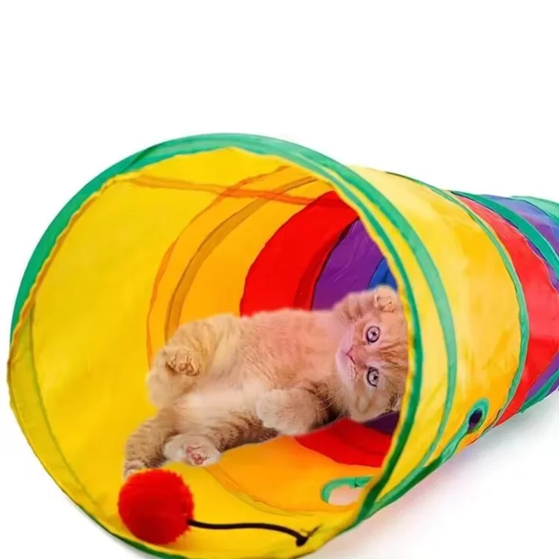 Pet Rainbow Tunnel, Hide And Seek Training, Indoor And Outdoor Play Toys, Puppy And Kitten Toys, Puzzle Exercise, Foldable