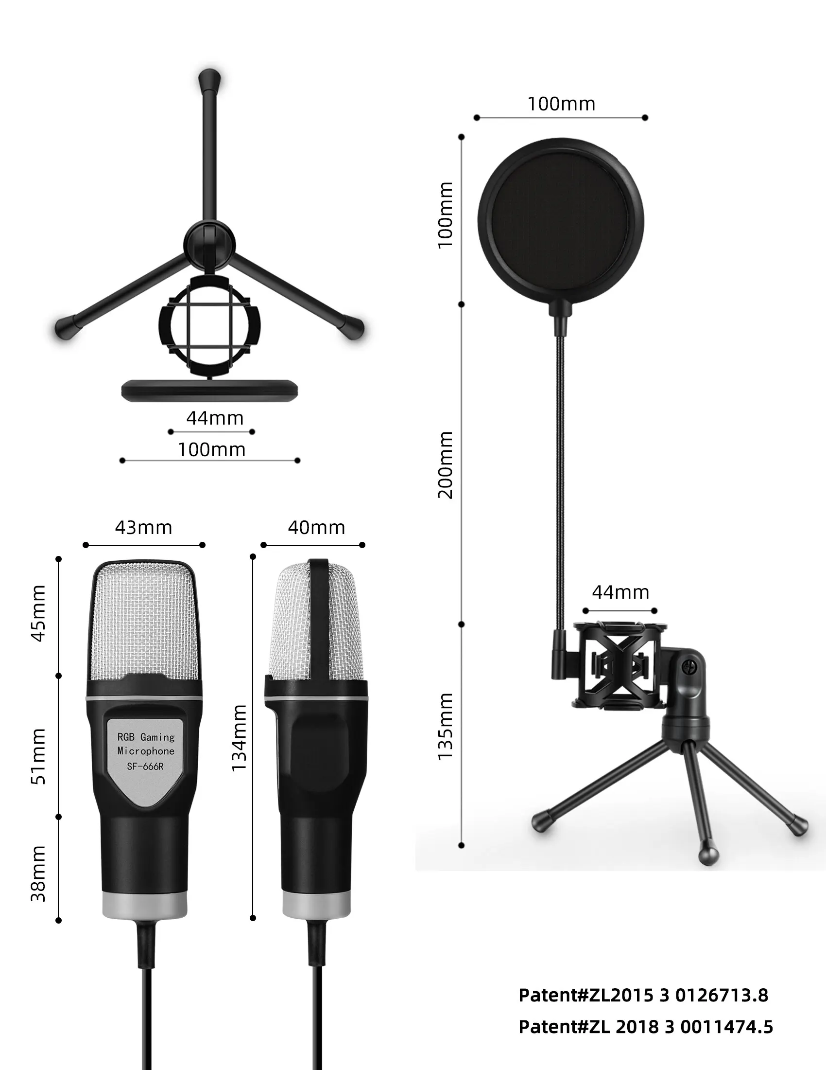 USB condenser microphone kit product view 12