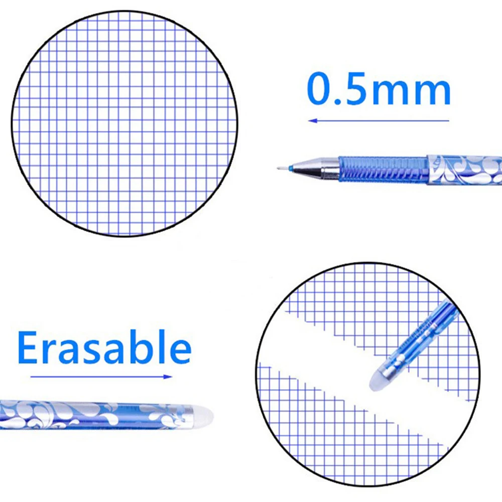 Buntes Radierstift-Set mit Radierbarer Nachfüllpackung für Schulbedarf – Detail 7
