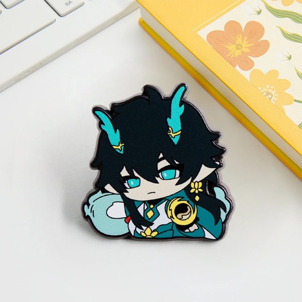 kawaii Star Rail DanHeng Enamel Pin Cartoon game character brooch Creative Fashion Q-Version Image Badge fans Collect Souvenirs