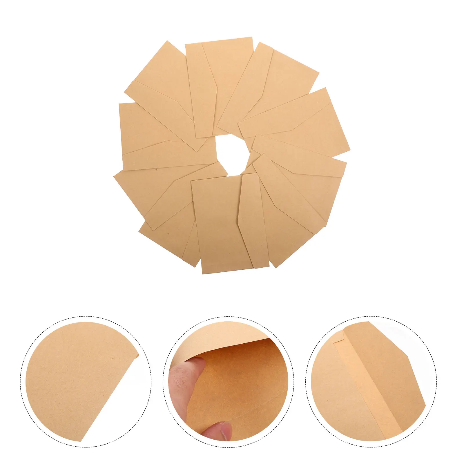 

1 set Small Business Greeting Card Envelope Kraft Letter Paper Cover Blessing Money Staff Simple Style Wedding Invitation Party