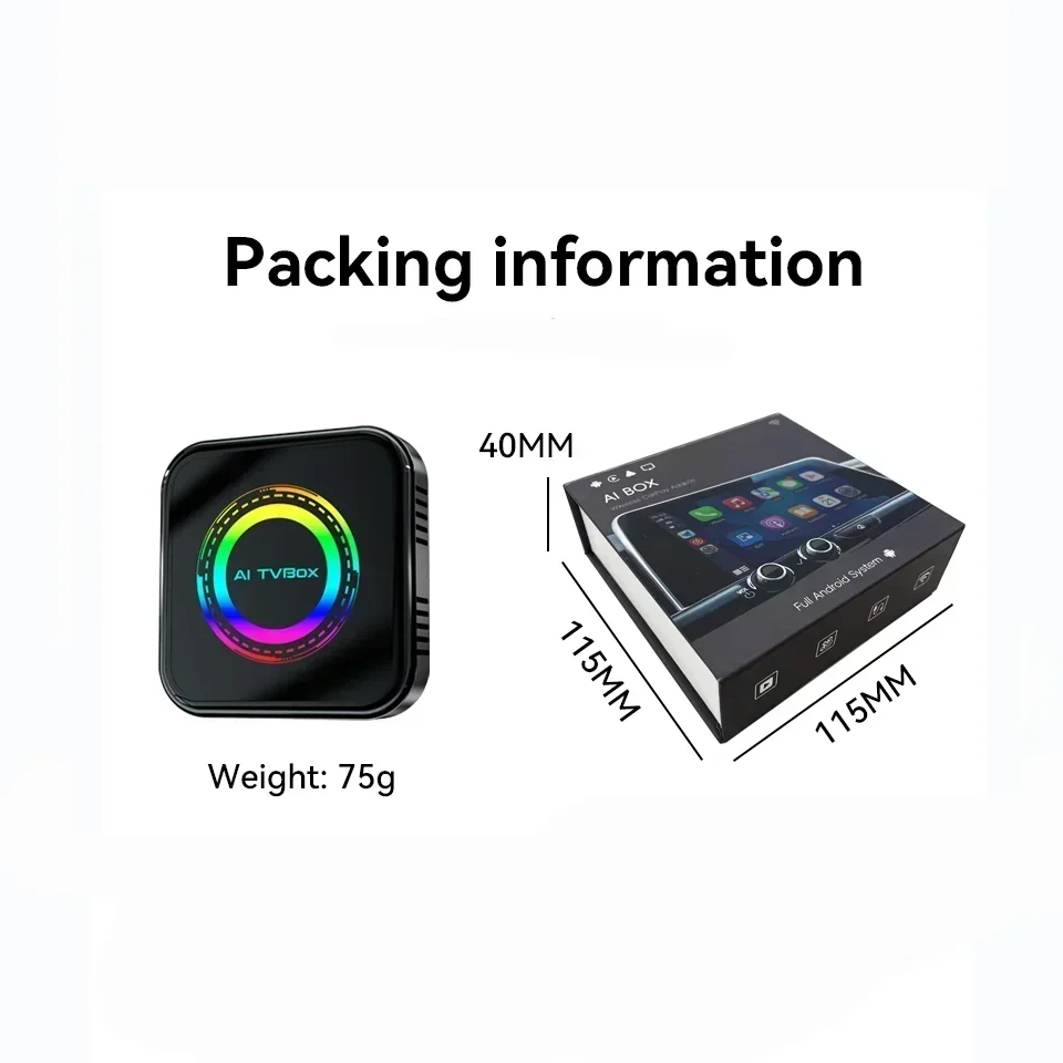 New Android 13 8-Core 64G 128G CarPlay Ai Box Wireless Android Auto & Apple CarPlay Car Smart LED Adapter 4G LTE Plug-and-Play