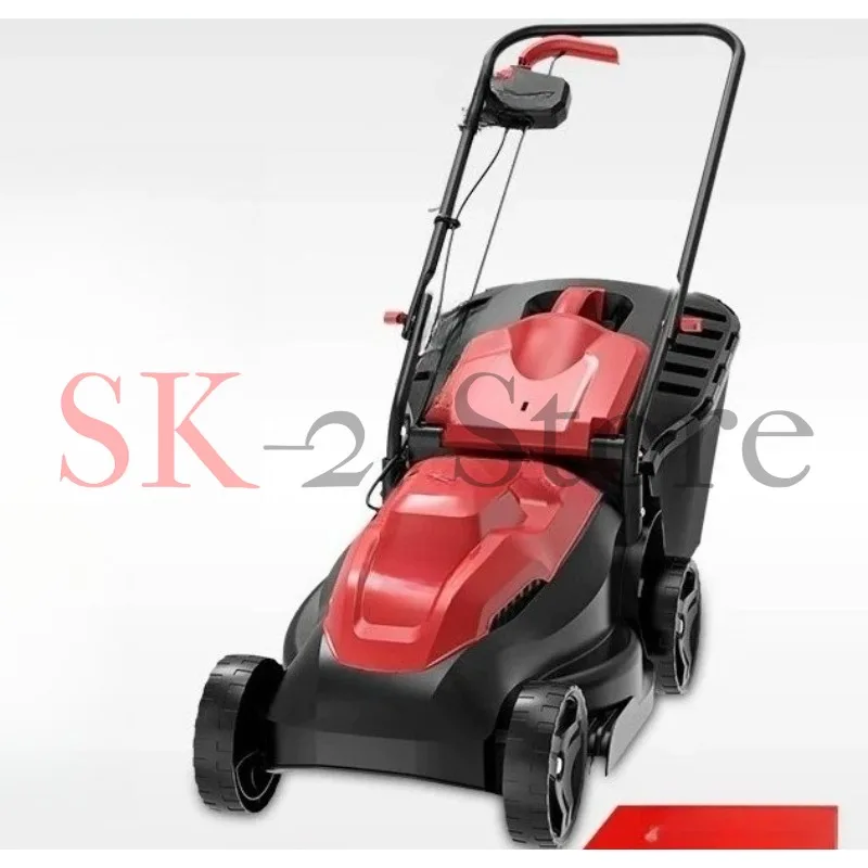 High Power Lithium Battery Hand Push Lawn Mower, Cordless Household Grass Trimming Machine for Garden Lawn Care