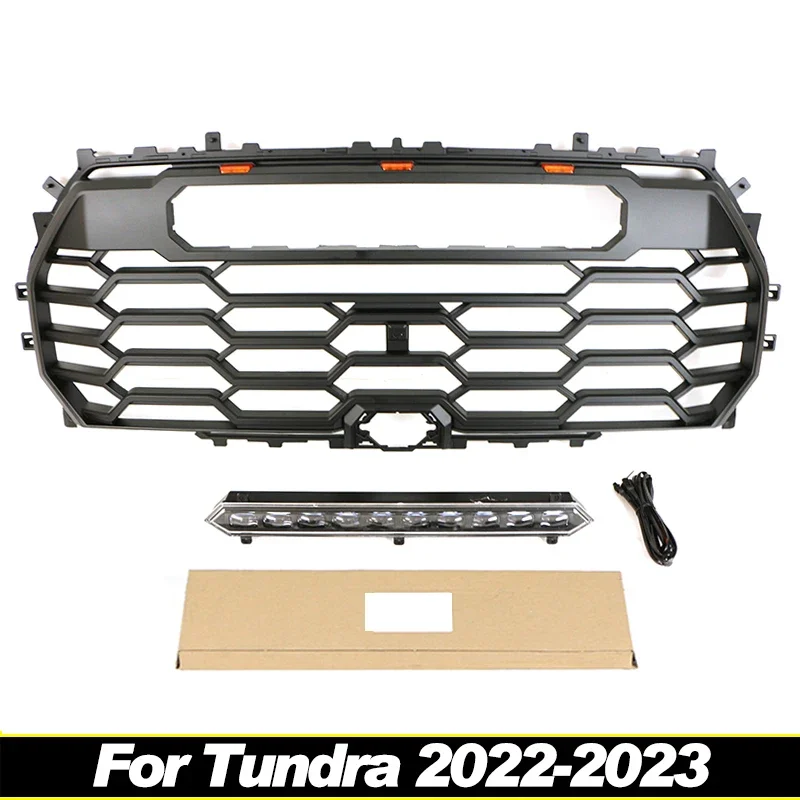 For Toyota Tundra front bumper honeycomb grille body modification parts 2022 2023