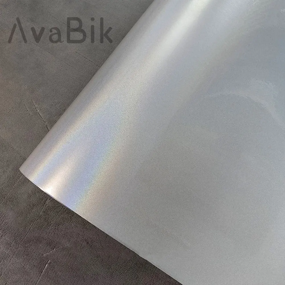 

Premium Laser White Vinyl Wrap Car Interior Film Car Stickers Motorcycle Vinyl Body Covering Car Accessories With Air Release